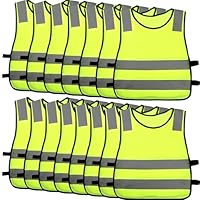 15 Pcs Kids Hi Vis Vests Child High Visibility Vest Bulk Children Hi Vis Safety Vests with Reflective Strips for Boys Girls Outdoor Activities School Supplies