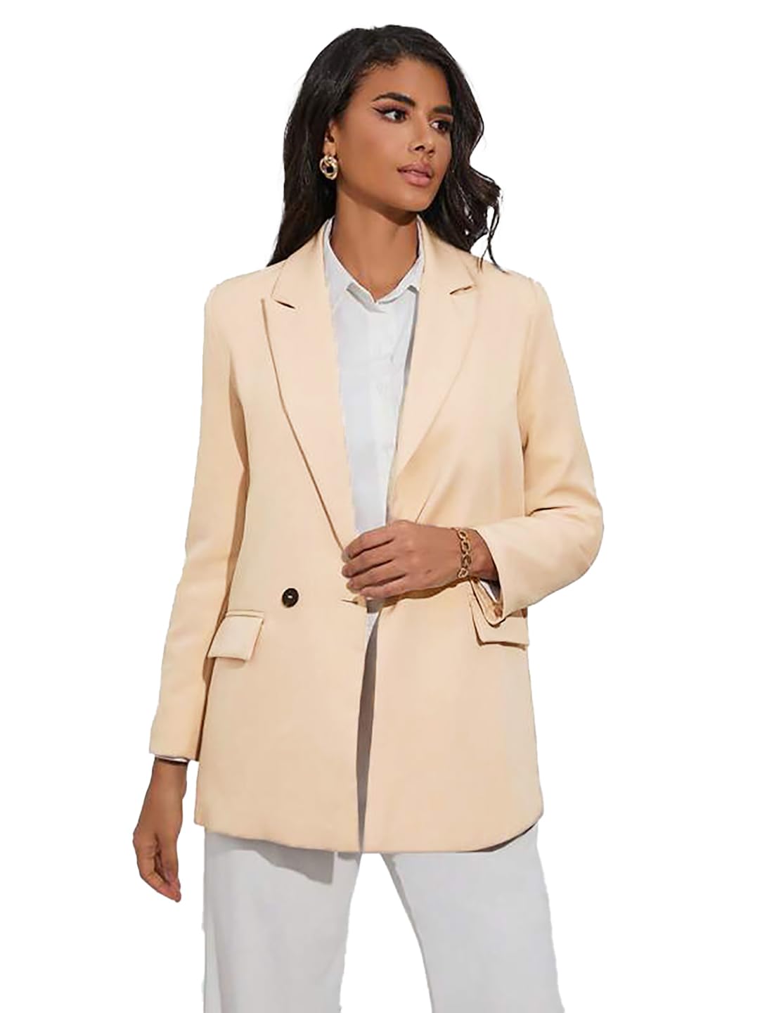 kotty Womens Open Front Blazer for Women – Workwear Style Lightweight Blazer for All Seasons-picture-23
