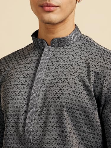 Image of DIWAS BY MANYAVAR Men's Art Silk Printed Kurta (1pc)