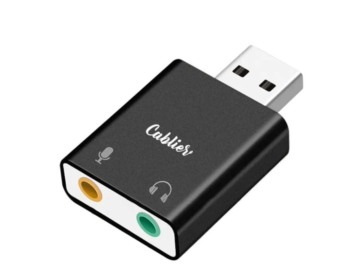 USB External Sound Card Adapter with 3.5mm TRRS Headphone-Speaker and Microphone Audio Jack - Compatible with Laptop, Desktops, Windows, MAC, PC, PS5, PS4 - Plug and Play (No Drivers Needed)