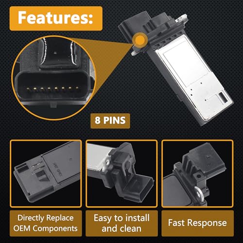 image for Yezoauto Mass Air Flow Sensor Maf Meter Compatible with Chevrolet Equi