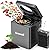 Growell Electric Composter for Kitchen, 2.5L Indoor Countertop Compost Bin Kitchen with LED Display, Visible Window & Carbon Filter, Auto-Clean, 4H/6H Fast Processing, Odorless Food Compost Machine