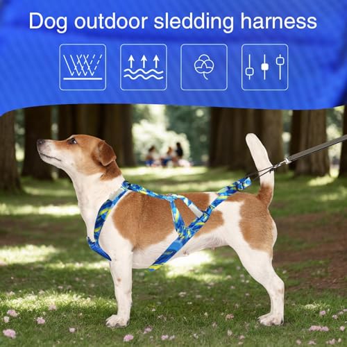Hundegeschirr für Schlitten, Mehrzweck-Hundegeschirr, Welpengeschirr, Outdoor-Hundeseil, flexibles Hundetrainingsseil für Rodeln, Spaziergänge im Freien
