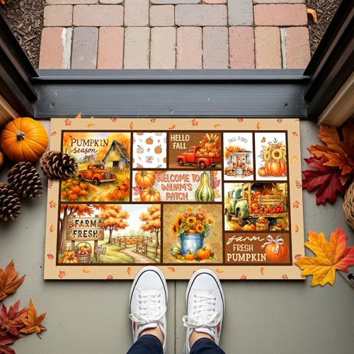 Customizable Autumn Pumpkin Patch Doormat – Personalized Fall Welcome Rug for Home Decor - Image 7