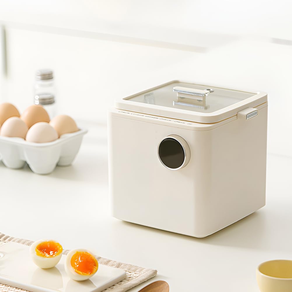Mini domowy elektryczny parowiec do jajek, elektryczny warnik na 4 jajka, jajowar z automatycznym wyłączaniem, kuchenny parowiec z 6-godzinnym timerem i 5 trybami rezerwacji, do mieszkania, kempingu