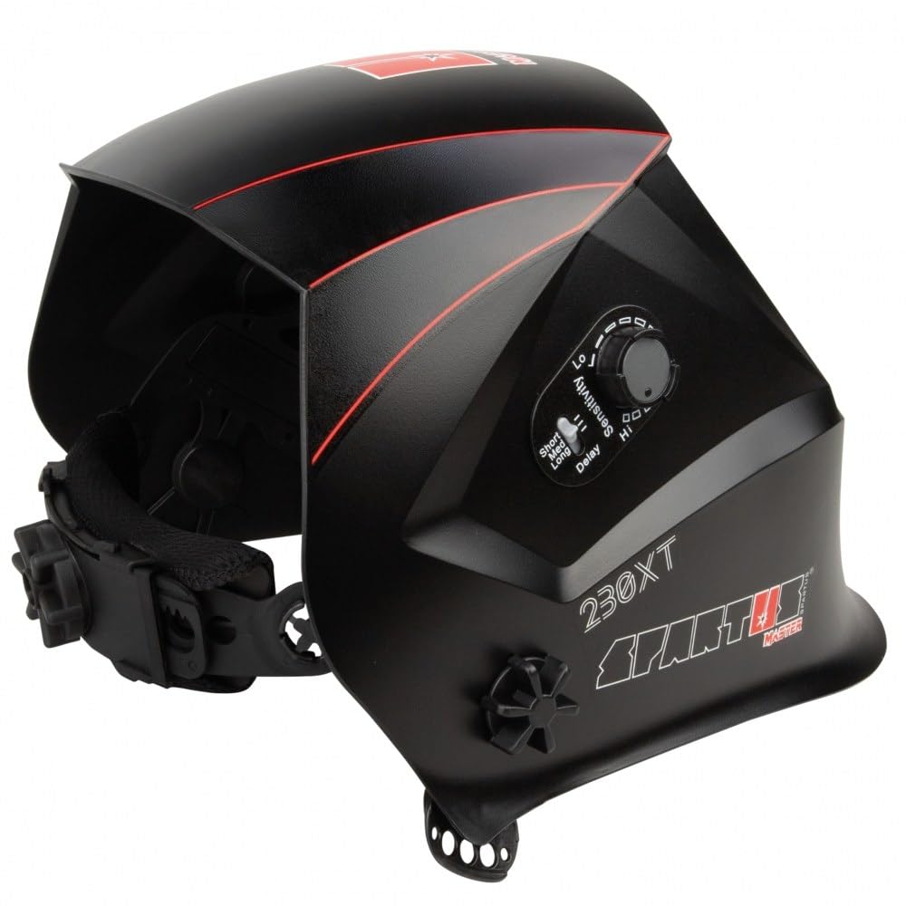 SPARTUS Schweißhelm Automatik Schweißmaske - Automatik Schweißhelm 1/1/1/1 True Color Sichtfeld 100x65mm Schleiffunktion - Master 230XT - Bestschweissen.de