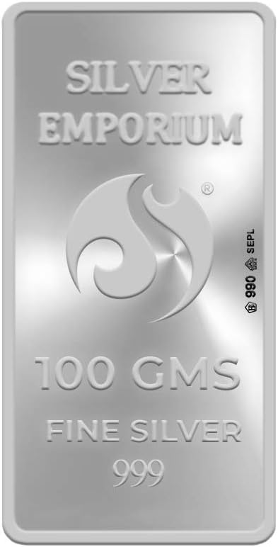 Silver Emporium BIS approved 100 Grams 999 Purity Silver Bar