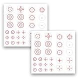 Transparent Clear FPS Aim Sight Assist Sticker - 2 Pack Games Fast Scope Monitor Decal No Scope TV Decal Shooting Target Stickers Decals for FPS Video Games TV Monitor and Mobile Phone (Shape A x 2)