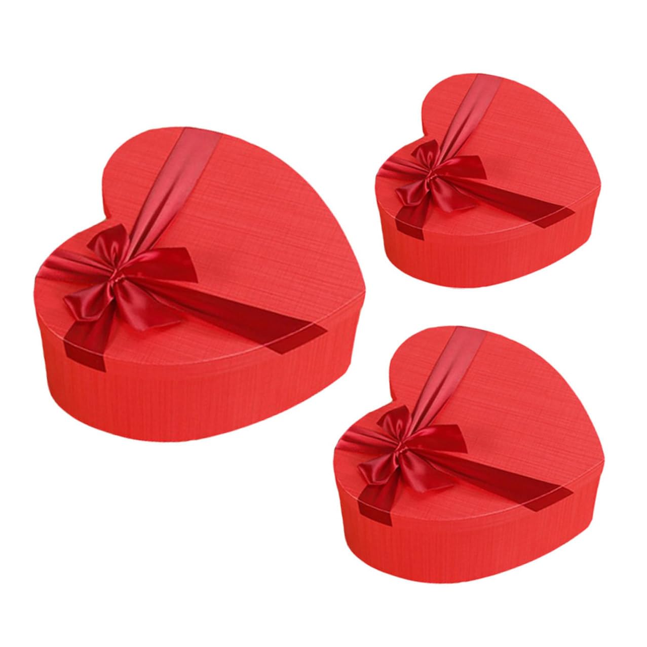 IMIKEYA Herzförmige Geschenkboxen mit Deckel Papier Boxen für Hochzeit oder Muttertag 3 Stück