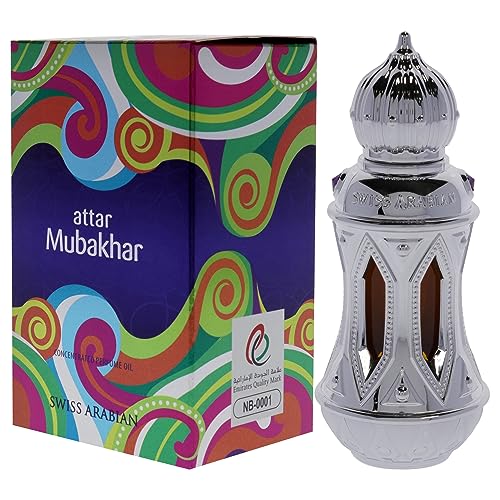 Swiss Arabian Attar Mubakhar - Luxury Products From Dubai - Long Lasting Perfume Oil for Unisex - Blend of Bergamot, Mandarin, Jasmine and Patchouli - Perfect for Date Night or Evening Out - 0.67 oz - Image 4