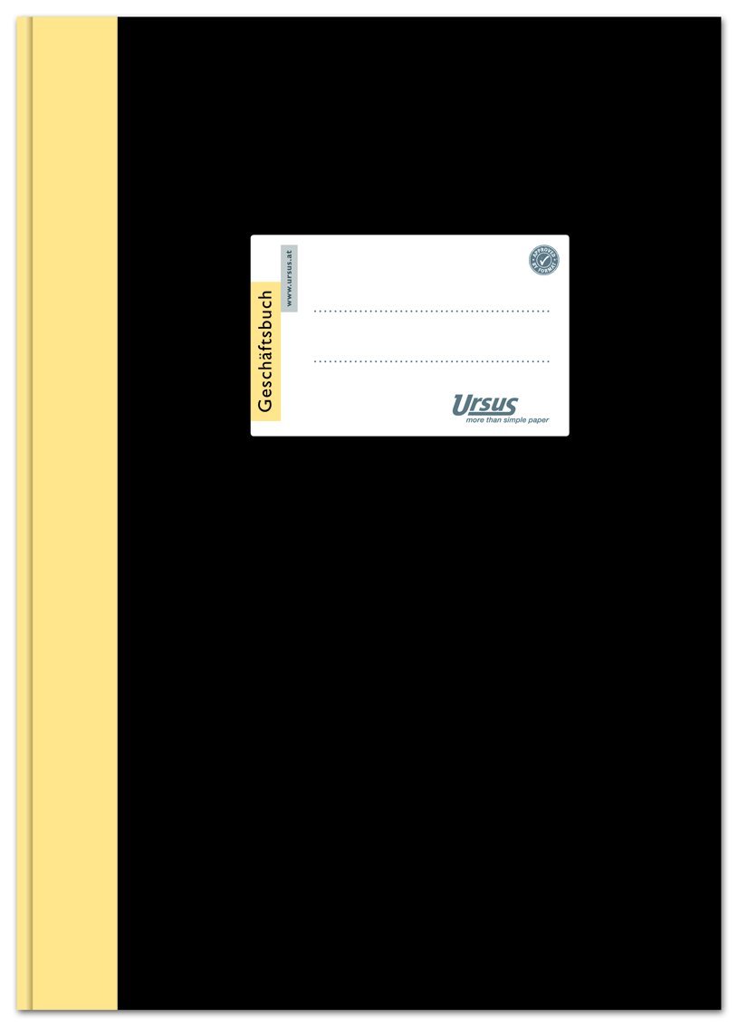 Ursus 608362 2921B192K - Registro contabile, formato A4, dorso: 5 mm, 192 fogli a quadretti, 80 g/m²