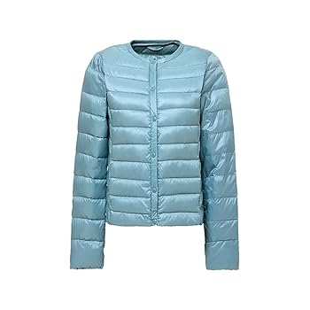 ジャケット・アウター Collarless Quilting Down Coat Amazon.com: Womens Quilted Lightweight Jackets Full Zip Up