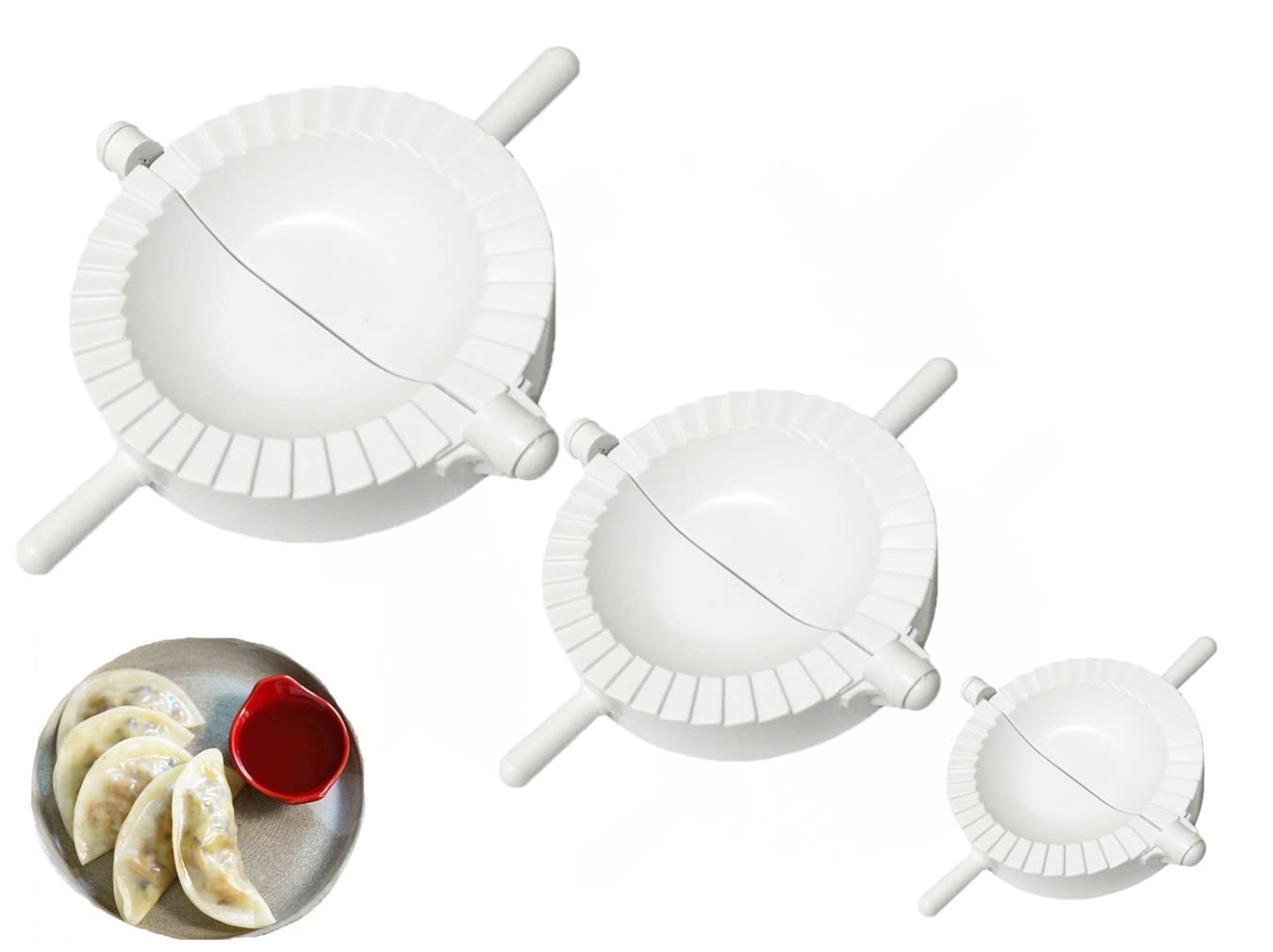 3pc Dumpling Mould Pasty Pastry Press Dough Dimsum Maker Set Empanada Calzone