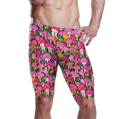 UMIRIKO Mushroom Colorful Swim Jammers Swimsuit for Men XXL B0401973