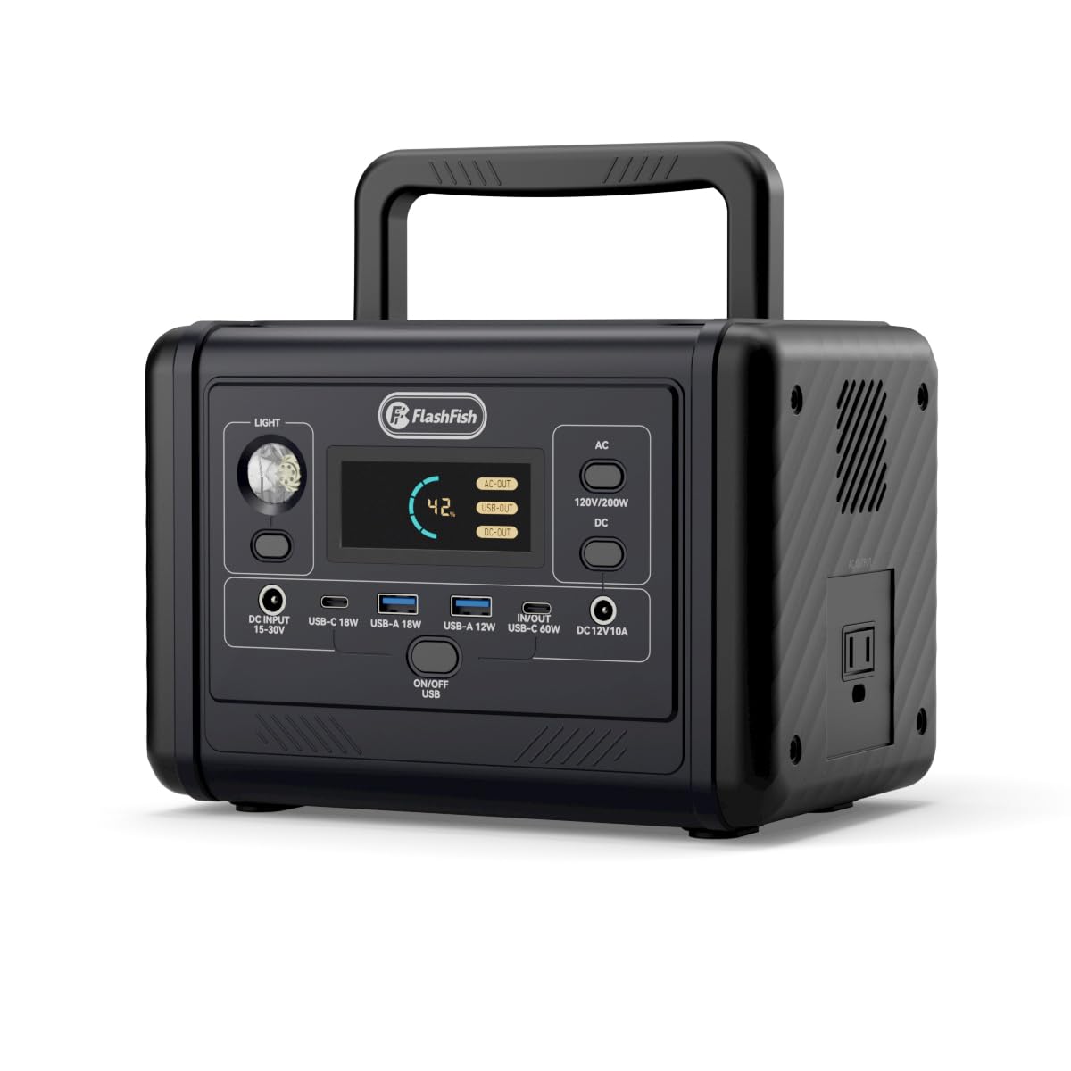 FlashFish ポータブル電源 200W FlashFish E200 Portable Power Station | 200W 151Wh/40800mAh only