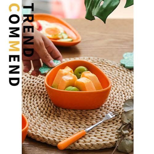 Callaron 4647G9S24V2LW10MF92B Carrot Shaped Salad Bowl Fruit Breakfast Food Serving Bowl Home Restaurant Tableware Cute Easter Carrot Bowl Snacks Candy Dessert Storage thumb #2