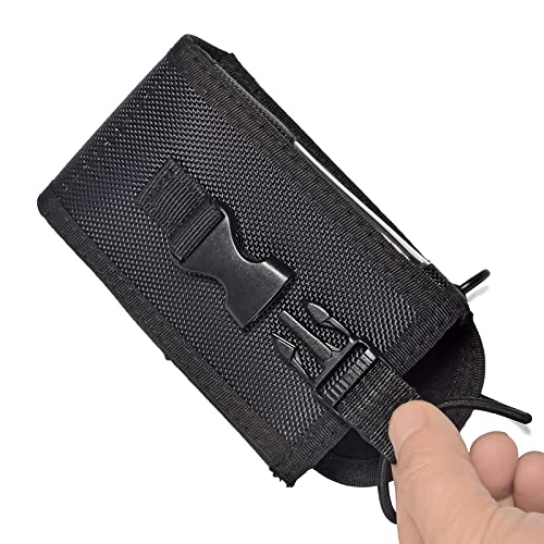 UAYESOK Large Molle Radio Pouch Holster Belt Walkie Talkie Holder Nylon Carry Case Bag for Motorola GP328 DP3400 DP4400 DP1400 Baofeng Hytera Kenwood Sepura President Airsoft 2 Way Radio GPS - Image 5