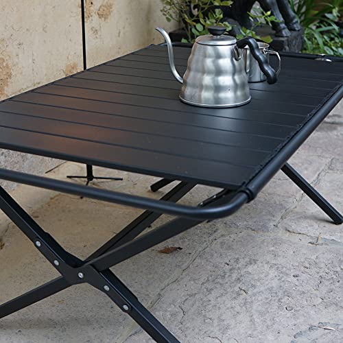 Mesa dobrável,YIWENG YUANTOOSE mesa de acampamento dobrável mesa de enrolar de alumínio mesa de piqu