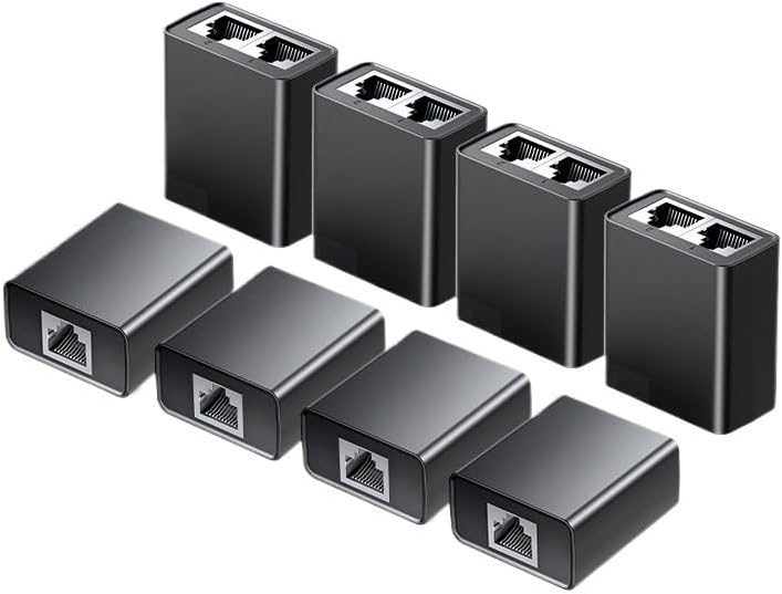 Compatible with RJ45 Splitter 1 to 2 Ethernet Adapter Internet Network Cable Extender Connector Coupler(8Pcs)
