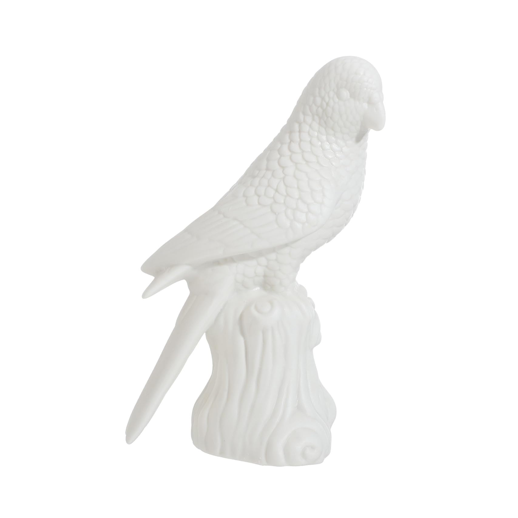 Ornement de perroquet en céramique blanche pour décoration intérieure de salon
