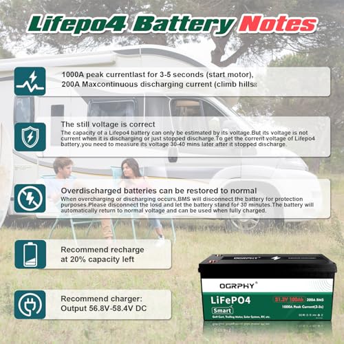 Image of OGRPHY 48V 100Ah Lithium Battery Golf Cart - LiFePO4 Conversion Kit with 200A BMS, APP & Touch Monitor, 18A Fast Charger | 4000+ Cycles | Fits Club Car, EZGO, Yamaha