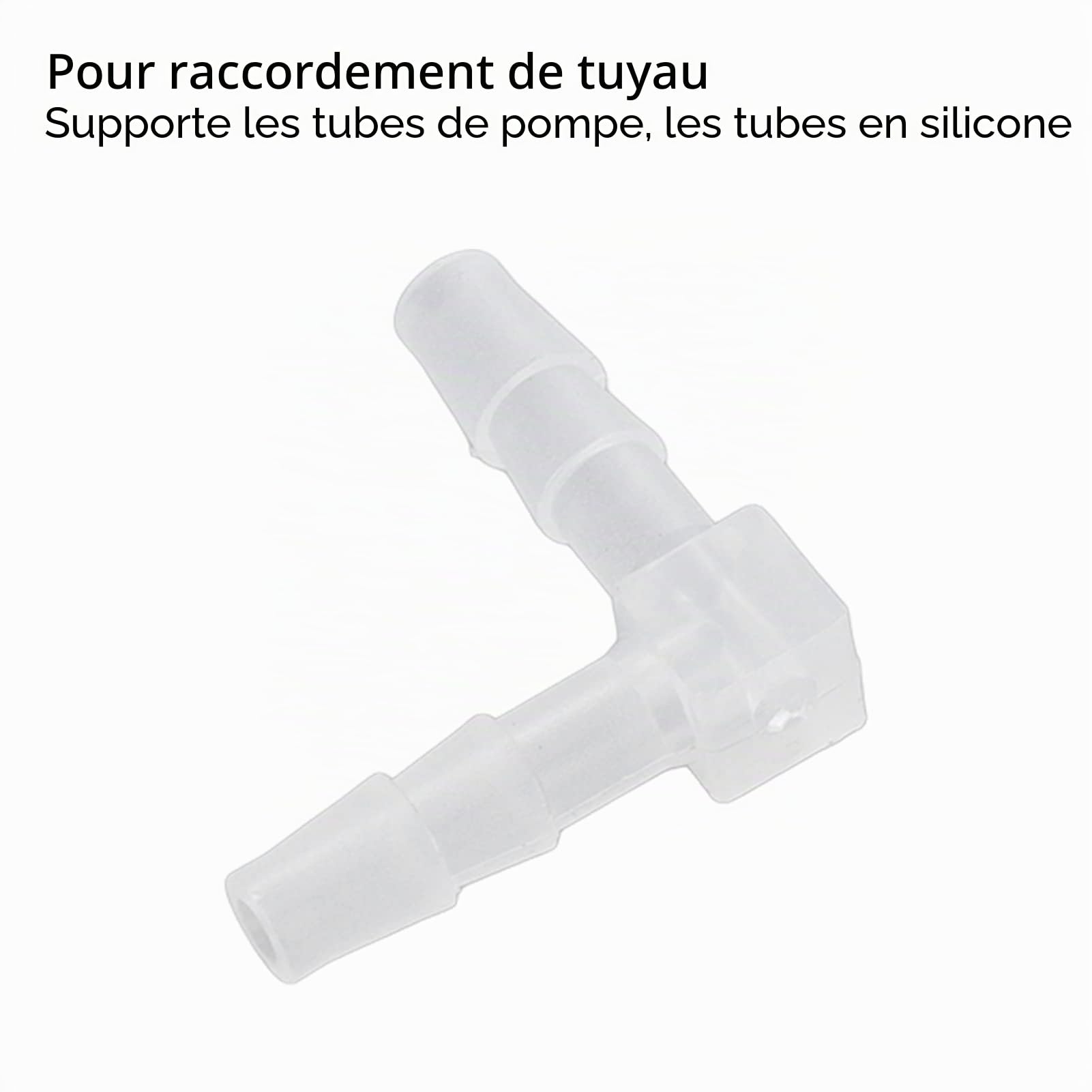 Raccord Elbow en Plastique 10 pièces, Joint Splicer Mender Adapter Union Adapter 90° L Fitting (4mm)