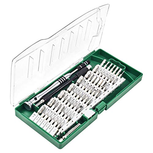 ErYao 60 in 1 Screwdriver Set Mini Precision Screwdriver Kit Magnetic Screwdriver Bit Set Flexible Extension Screwdriver Rod for Mobile Phone, Smartphone, Game Console, Tablet PC (Green)