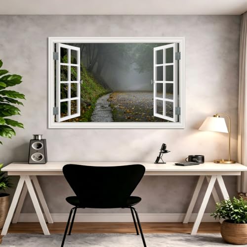 Cuadro lienzo efecto ventana para dar amplitud a paredes de interior 20x30cm 4