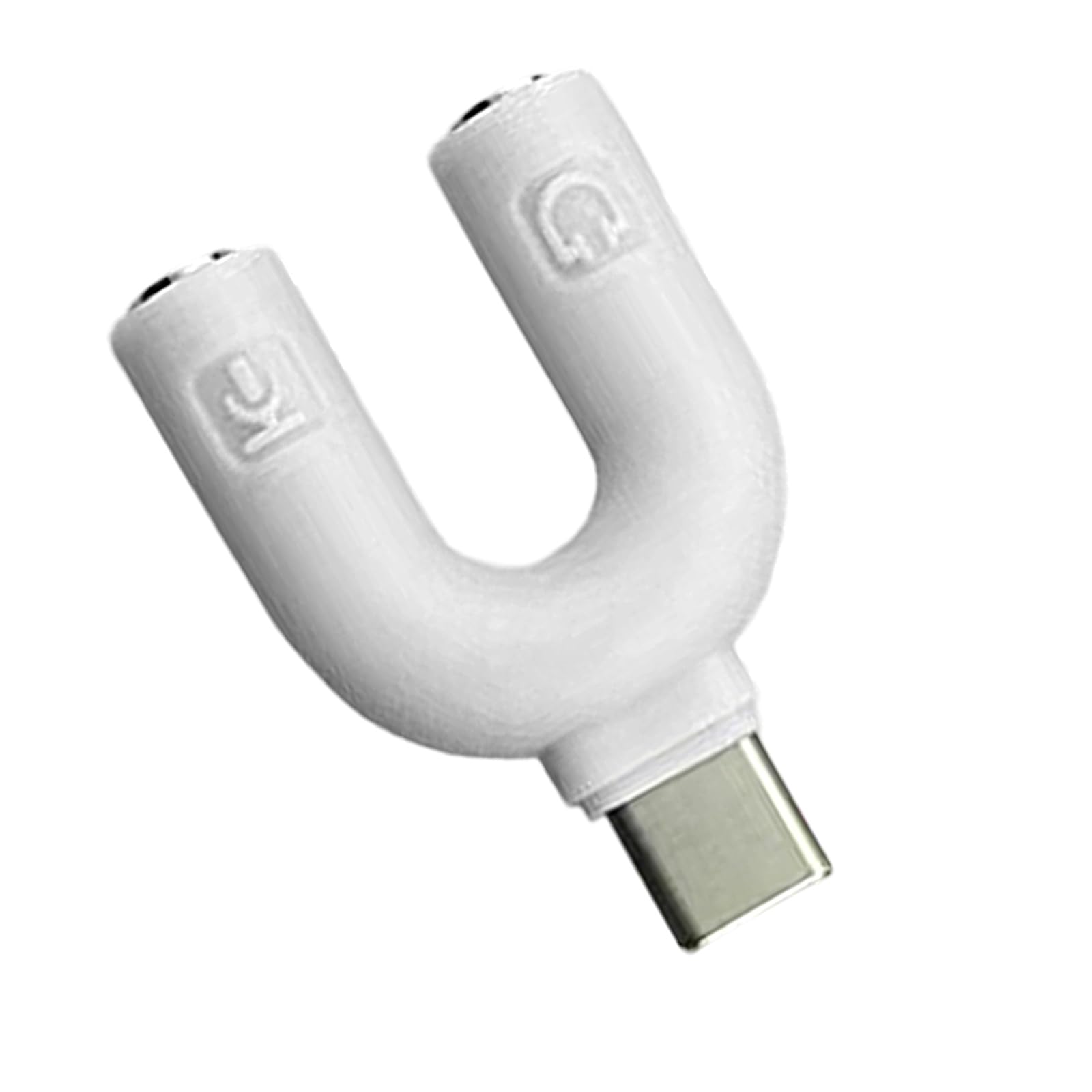 CAZSTYK USB C to Double 3.5mm Splitter Adapter Compatible for Type C Phone Devices Enables Two Way Music Sharing for Movie Night Double Music Adapter