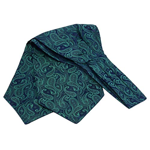 Image of MIPPO Men's Ascot Paisley Floral Jacquard Woven Gift Cravat Tie