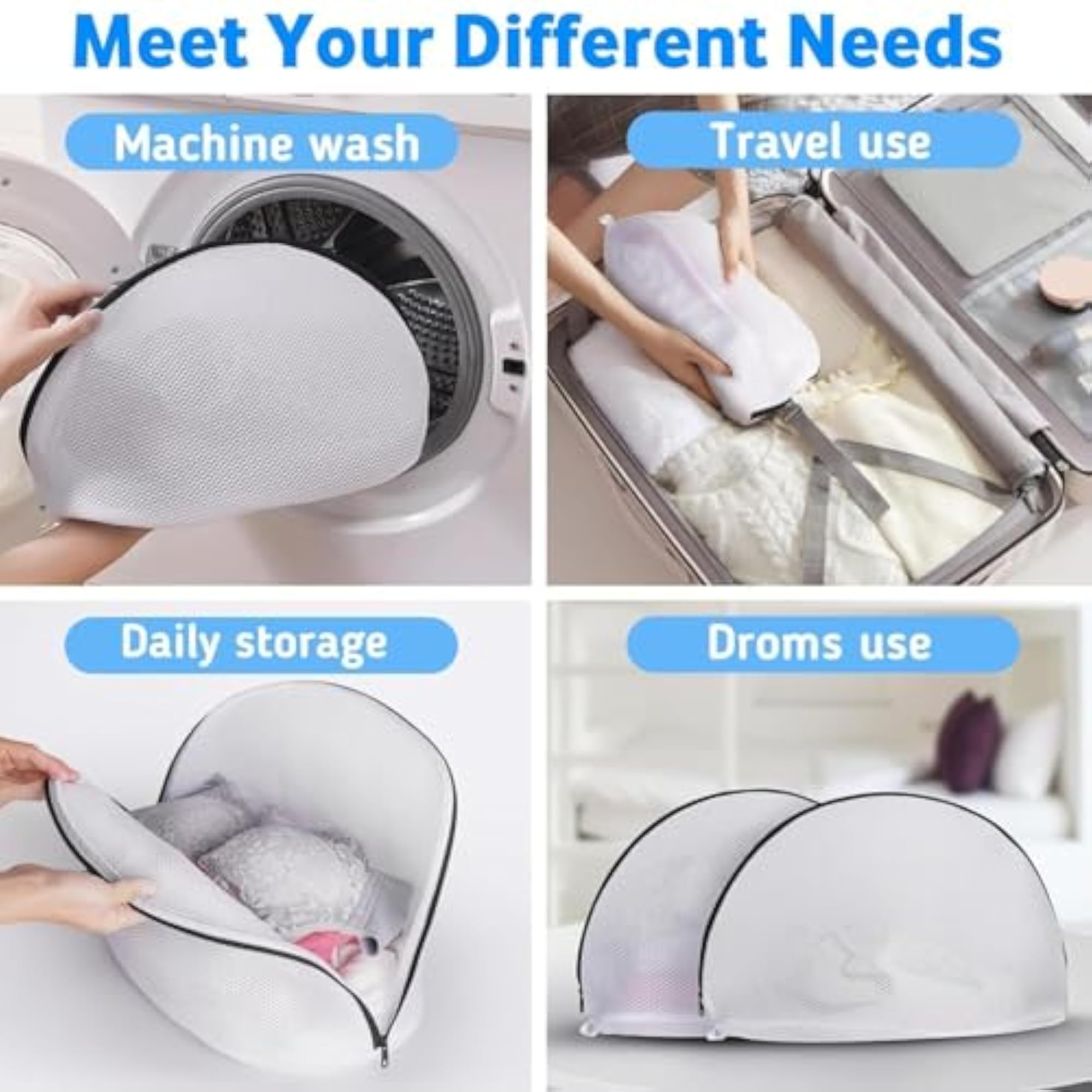 Pack of 2 Premium Mesh Shoe Wash Bags