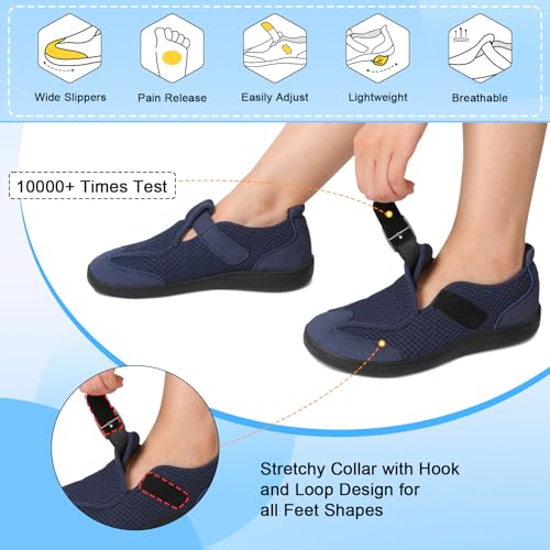 Image of BARERUN Womens Walking Shoes Wide Diabetic Shoes for Women Slip On Barefoot Orthopedic Bunion Neuropathy Arthritis Edema Bunion Sneakers Indoor Outdoor with Zero Drop Rubber Sole