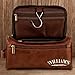 ONPRINTS Personalized Leather Toiletry Bag for Men, Custom Travel Gift for Dad, Brother, Grandpa, Husband, Perfect Birthday or Groomsmen Gift for Men Who’s Always on the Move (Man Stuff)