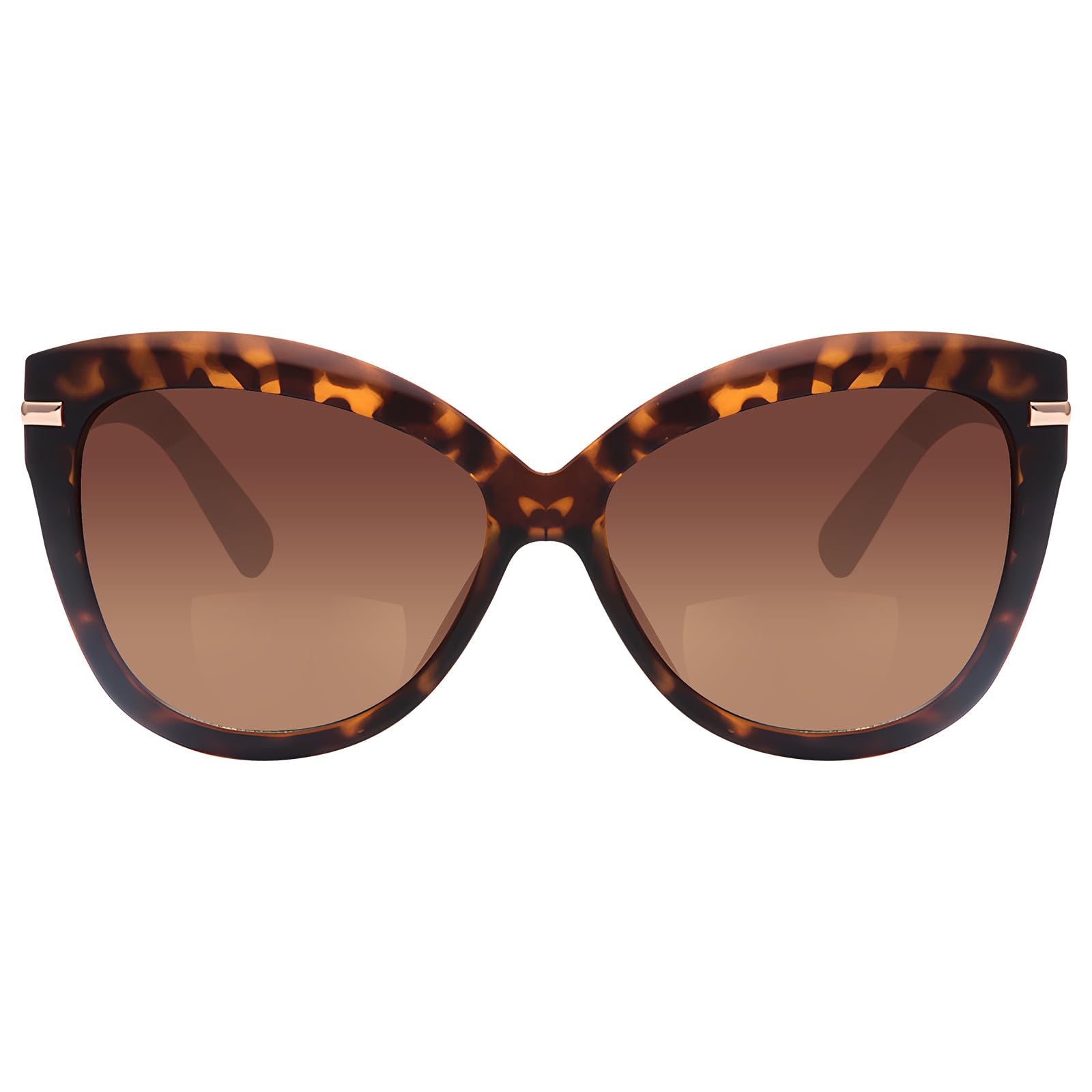 EYEGLSMST Large Stylish Bifocal Reading Sunglasses 1.0 for Women, Classic UV400 Reader Sun Glasses - Outdoor Sun Reading Glasses