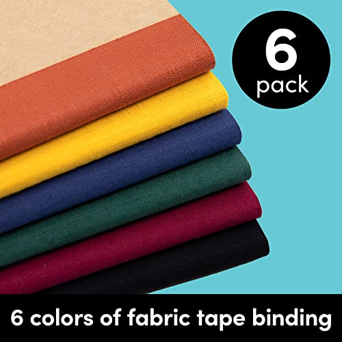 Paperage 6-Pack Composition Notebook Journals, Kraft Cover With Jewel Tone Spines, College Ruled Lined Paper, Small Size (8 In X 5.75 In) – For School, Office, Or At-Home Use #TOP1