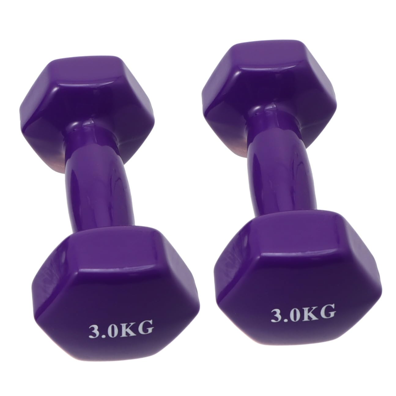 Cast Iron Dumbbells 6kg 2x3kg Non-slip Plastic Dipped Fitness Hand Weights for Men and Women Home Gym Strength