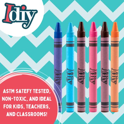 SCS Direct IDIY Wrapped Bulk Wax Crayons 480 Count- 8 Colors (60 Each) ASTM Safety Tested & Pre-Sorted for Kids, Teachers, School Classrooms, Parties, Restaurants, Non-Toxic Arts & Crafts Supplies by SCS Direct - Used condition - Image 4