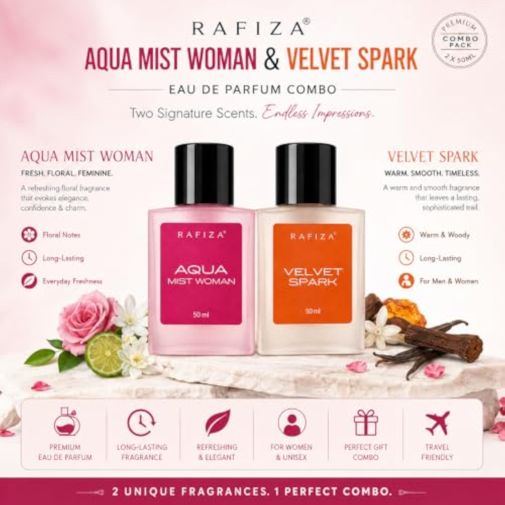 Aqua Mist & Velvet Spark Eau de Parfum Combo for Women