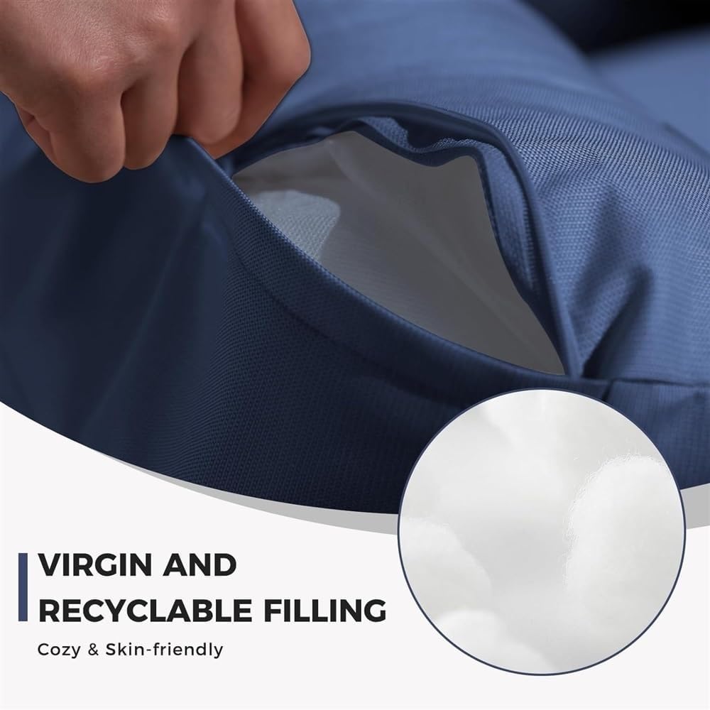 Outdoor Patio Furniture Set 7 Pieces Sectional Rattan Sofa Set, PE Wicker Patio Conversation Set with Water Resistant Thick Cushions and Coffee Table