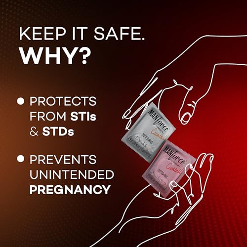 Manforce Cocktail Combo Flavoured Condoms for Men| 10 Count (Pack of 2)| Strawberry-Vanilla & Chocolate-Hazelnut| Extra Dotted - Image 7