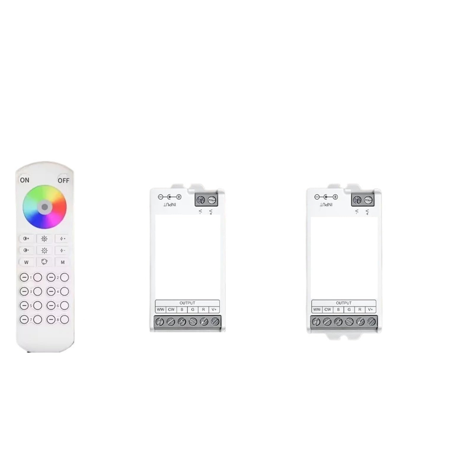 Kontroler taśmy LED DC5V-24 V, ściemniacz LED (biały, 4 szt.)