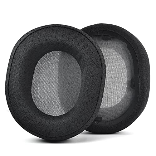 Almohadillas para auriculares Defean de tela negra con malla y espuma de memoria, reemplazo para Corsair HS65/HS55 miniatura 6