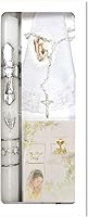 Vista 1 de Lito - Juego de velas de primera comunión para niñas, juego de velas de cruz blanca y plateada, para la Santa Comunión - Inglés