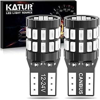 KATUR 194 T10 W5W 168 LED Light Bulb Super Bright Brilliant Red 30-SMD 3014 Chips 12-24V CANBUS Error Free LED Bulbs Replacement for Car Dome Map Door Courtesy License Plate Light(Upgraded Version)