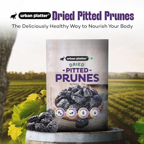 Image of Urban Platter Pitted California Prunes, 1Kg (Dried Plums | Unsweetened | Rich in fibre | Great for Digestion)