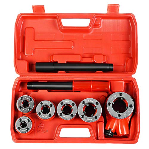 Kit de roscadora de tubería con 6 dados y estuche