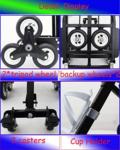 Carretilla portátil plegable para escaleras 420 lbs capacidad miniatura 6