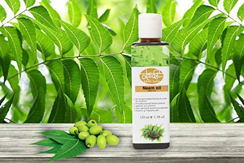 khadi India Neem Body Massage Oil for Skin and Hair with Natural Antiseptic and Detoxification Agents, 120ml khadi India Neem Body Massage Oil for Skin and Hair with Natural Antiseptic and Detoxification Agents, 120ml