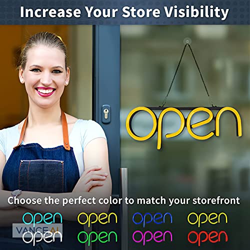 Tzextze Open Sign For Business, 16X6 Inch Neon Open Sign With Rgb Multiple Flashing Modes, Remote Controlled Led Open Sign For Advertise, 12V Power Supply Restaurant Storefront Bar Window Signs #TOP5