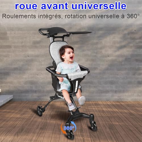 OHMG Buggy, kompakt, 0 – 25 kg, faltbar, verstellbare Rückenlehne, Kinderwagen, kompakt & leicht, Reise-Zubehör, für Neugeborene, Kinder, Baby Stroller